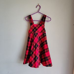 Red plaid jumper 5t dress